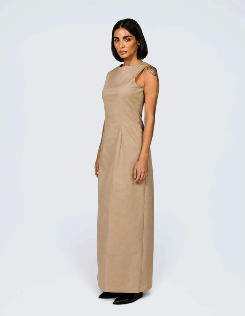 SLEEVELESS COLUMN DRESS