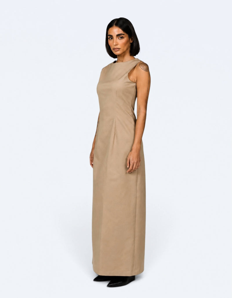 SLEEVELESS COLUMN DRESS