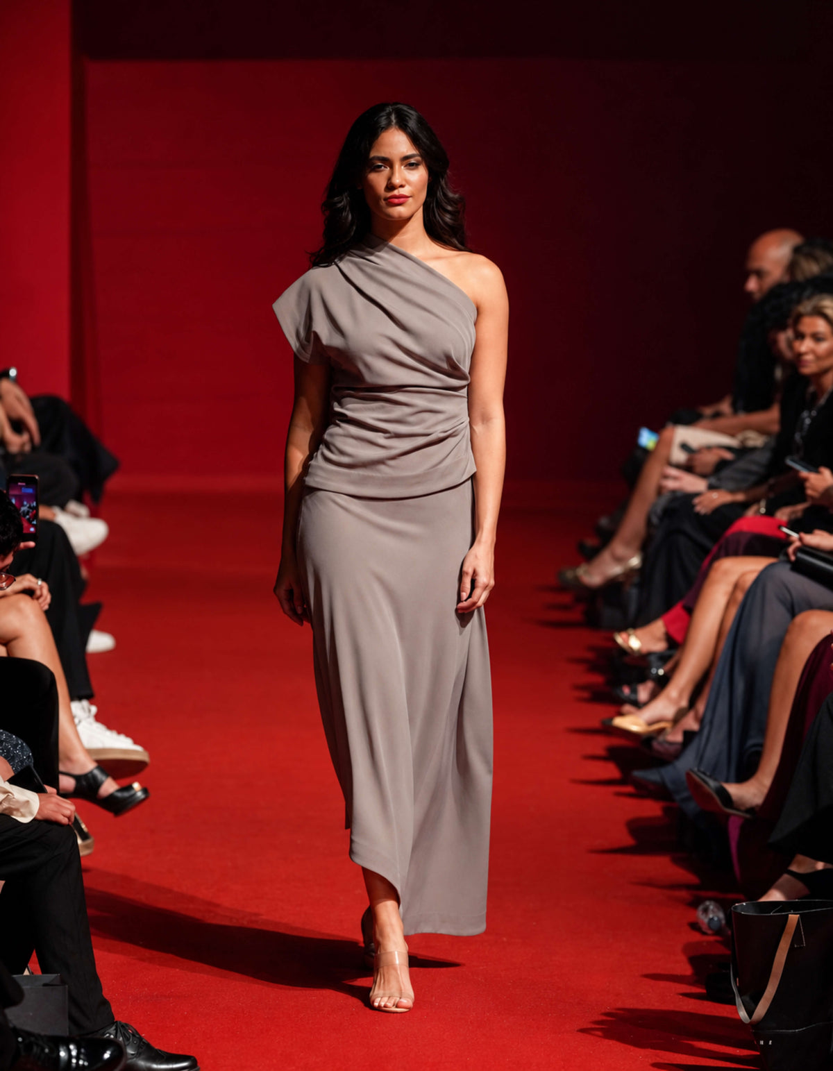 ASYMMETRIC DRAPE SKIRT