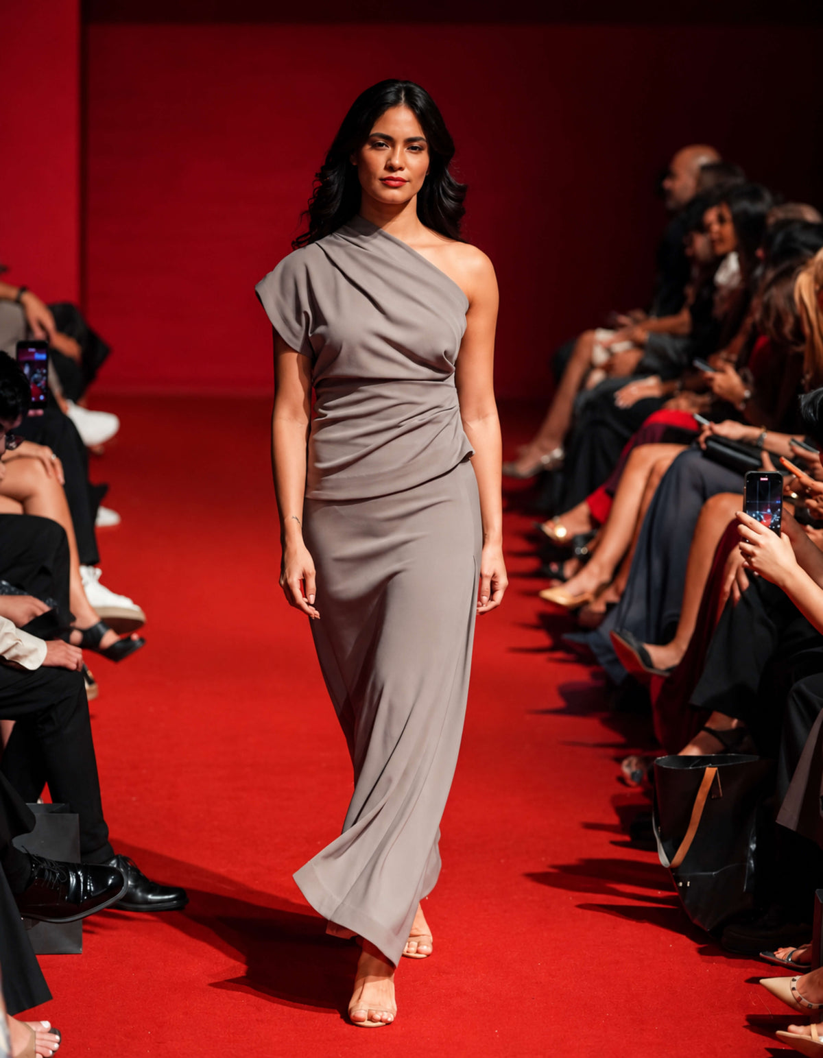 ASYMMETRIC DRAPE SKIRT