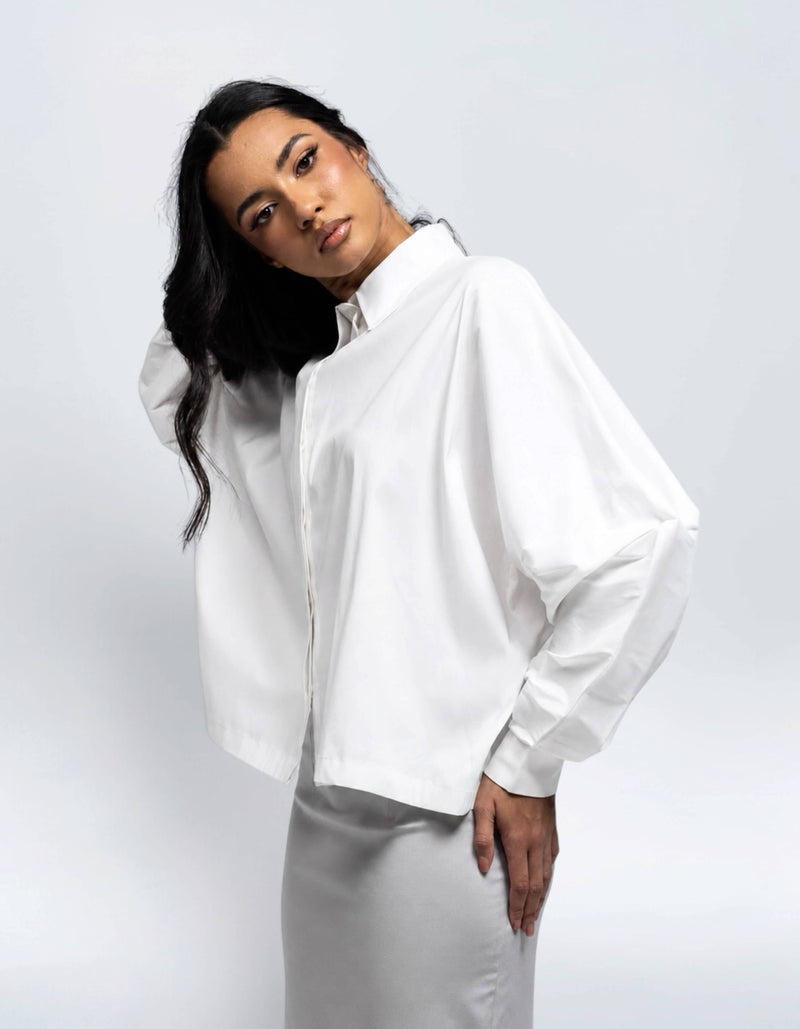 OVERSIZE SLEEVE COLLAR TOP