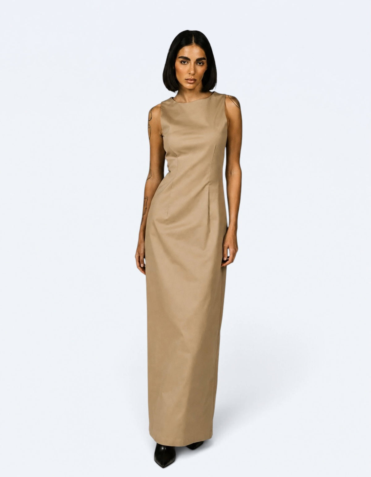 SLEEVELESS COLUMN DRESS