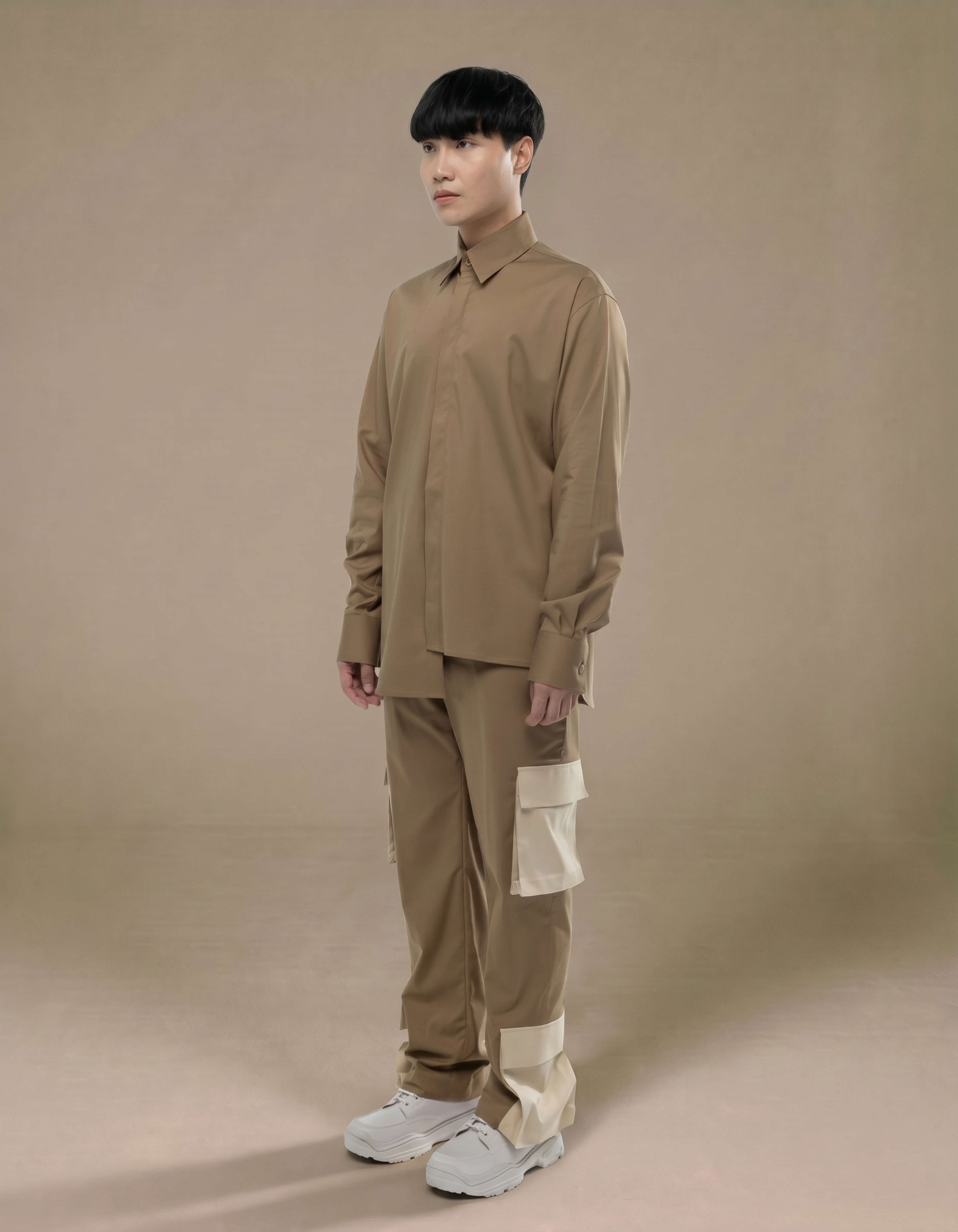 PANTALON CARGO BICOLORE