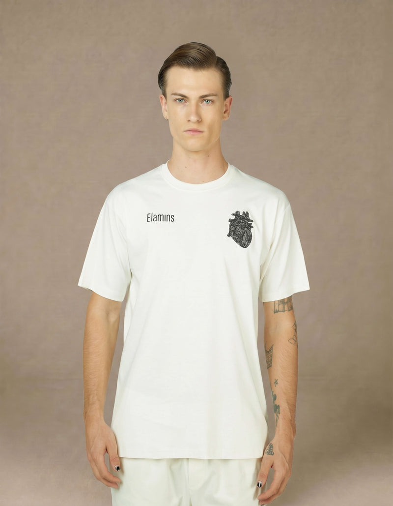 HEART EMBROIDERY T SHIRT