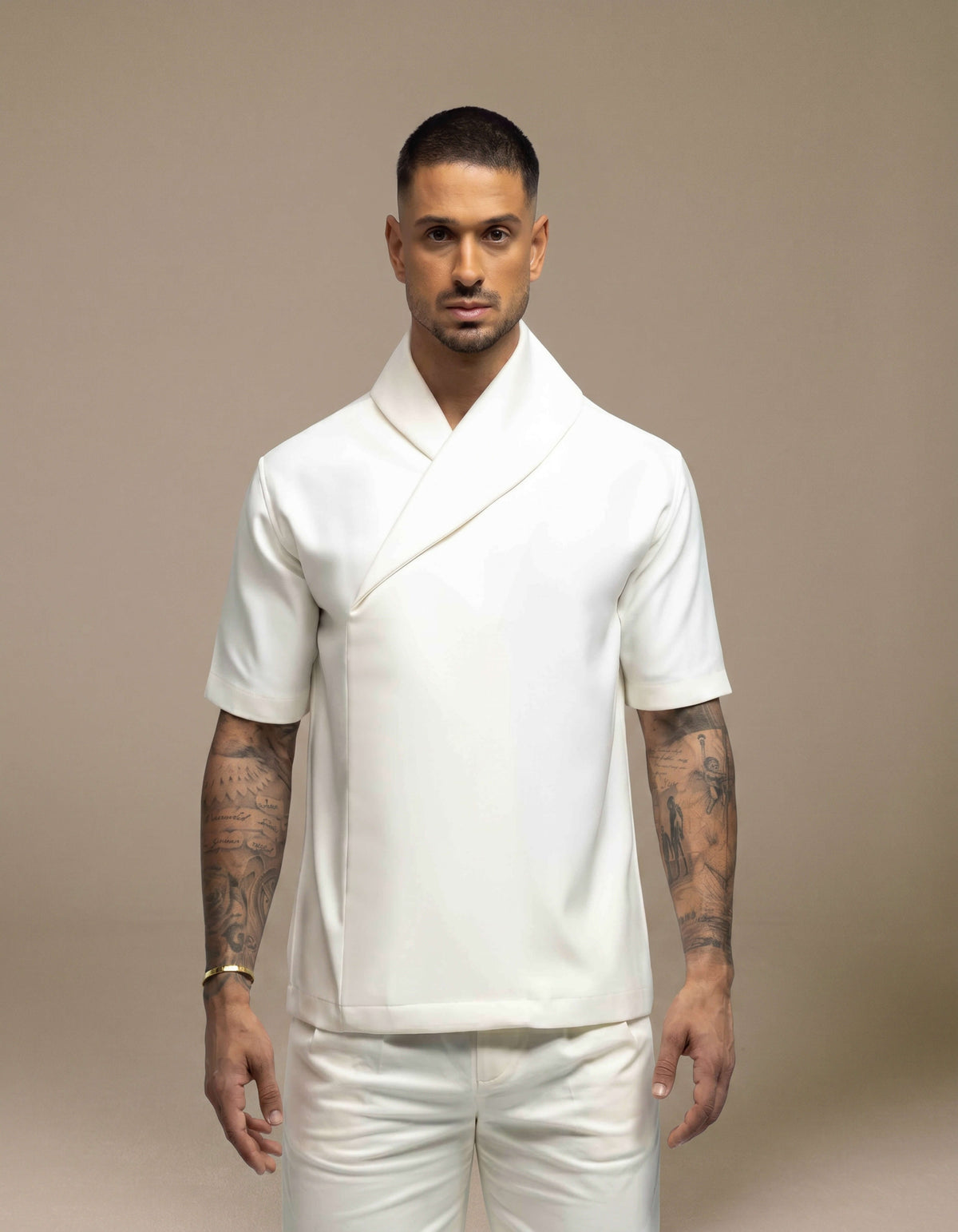 WRAP COLLAR SHIRT