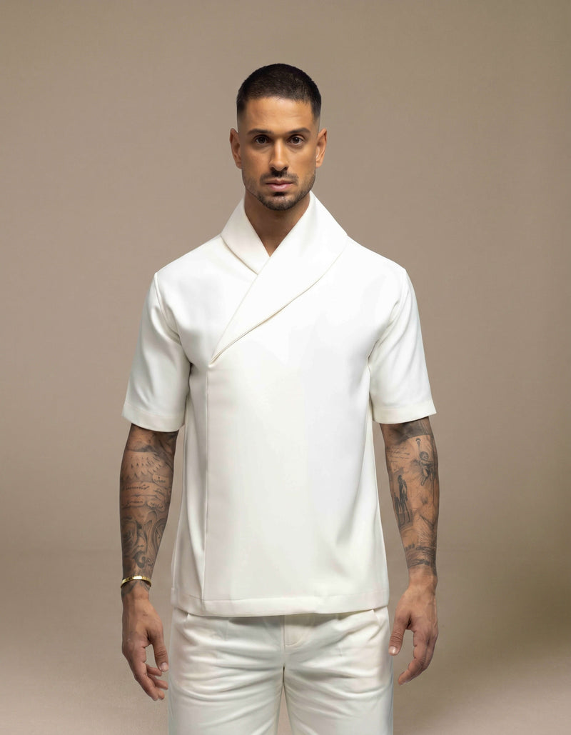 CHEMISE À COL ENROULÉ