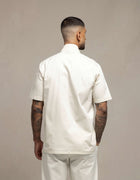 CAMICIA A MANICHE CORTE CON PANNELLO A U