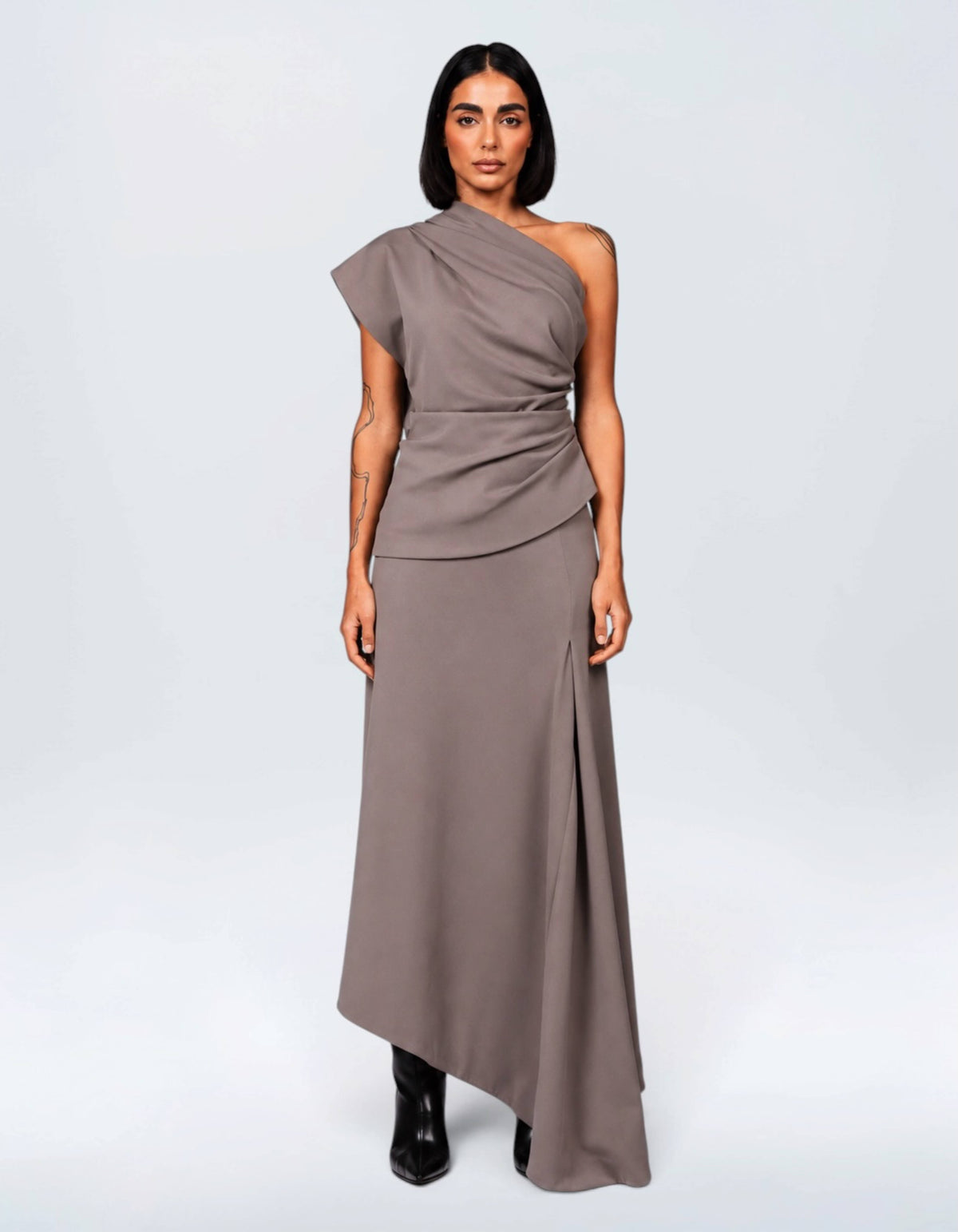 ASYMMETRIC DRAPE TOP
