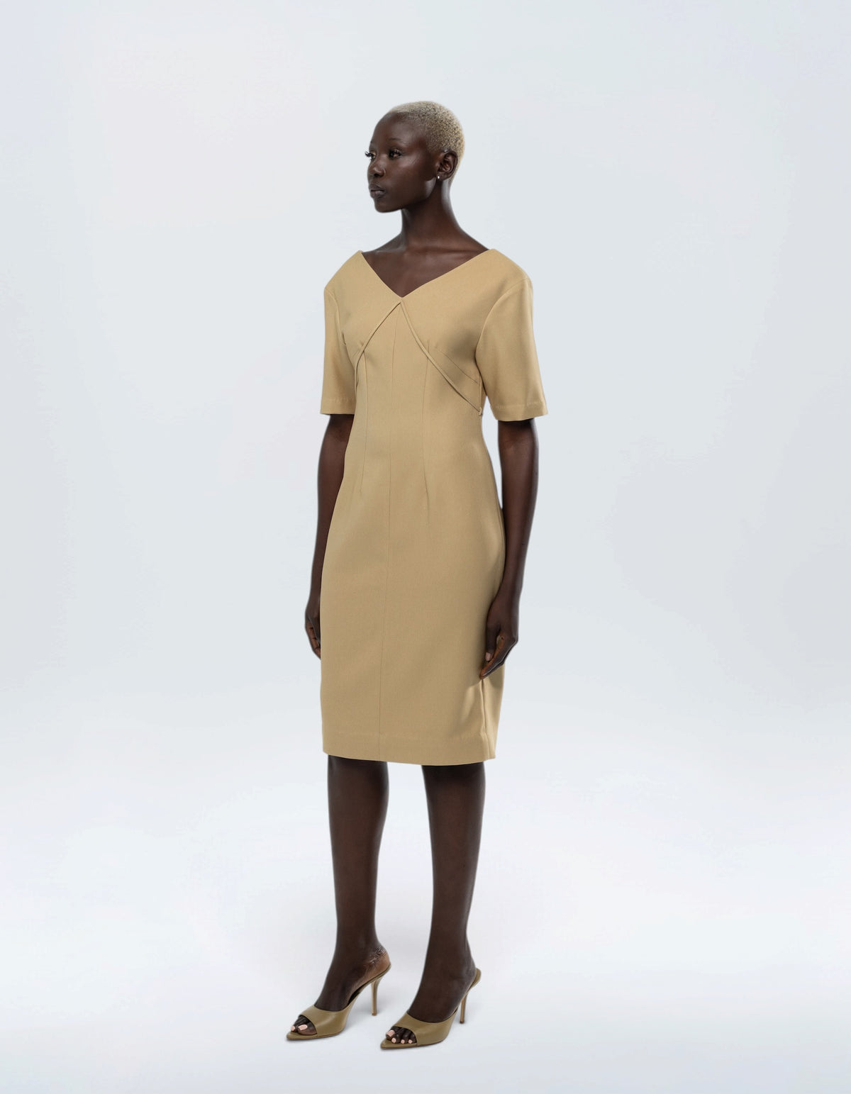 DROP SHOULDER MIDI DRESS