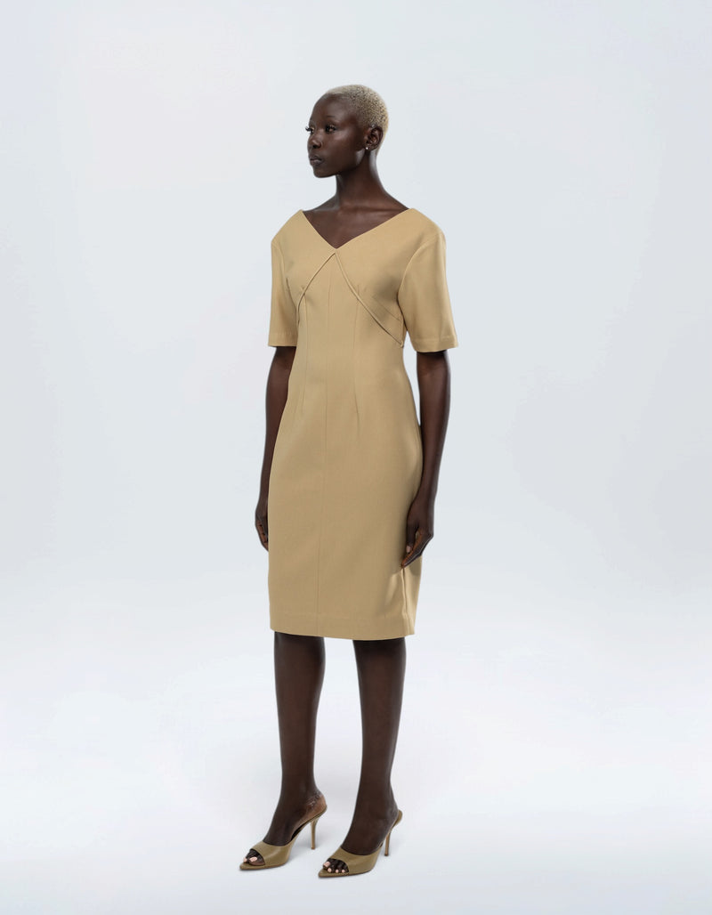 DROP SHOULDER MIDI DRESS