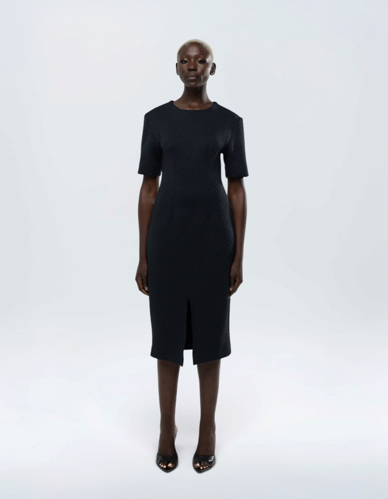 DROP SHOULDER MIDI DRESS