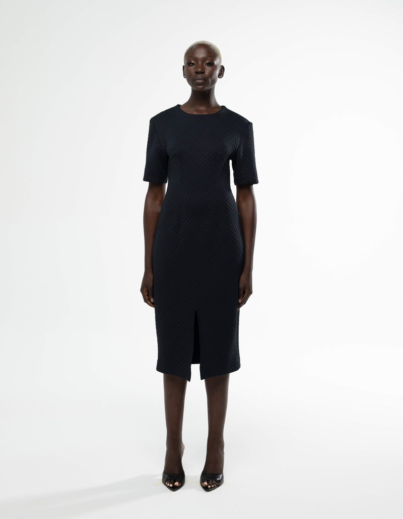 ROBE MIDI À ÉPAULES TOMBASES