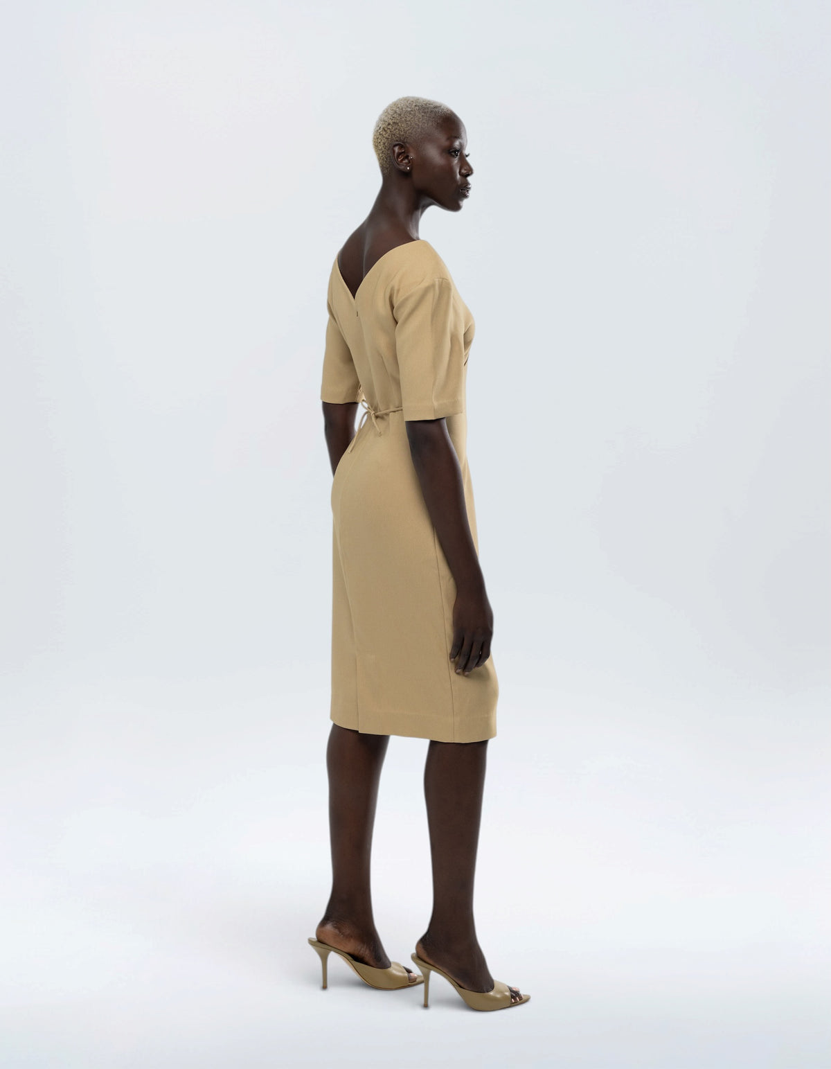 DROP SHOULDER MIDI DRESS