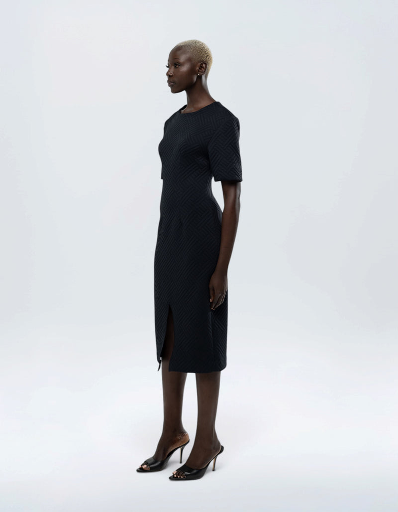 DROP SHOULDER MIDI DRESS