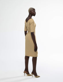 ABITO MIDI CON SPALLE SCESE