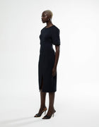 ROBE MIDI À ÉPAULES TOMBASES