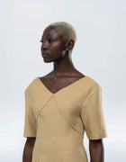 DROP SHOULDER MIDI DRESS