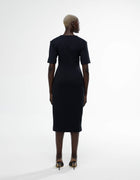 ROBE MIDI À ÉPAULES TOMBASES