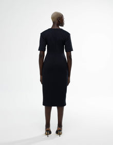 ROBE MIDI À ÉPAULES TOMBASES
