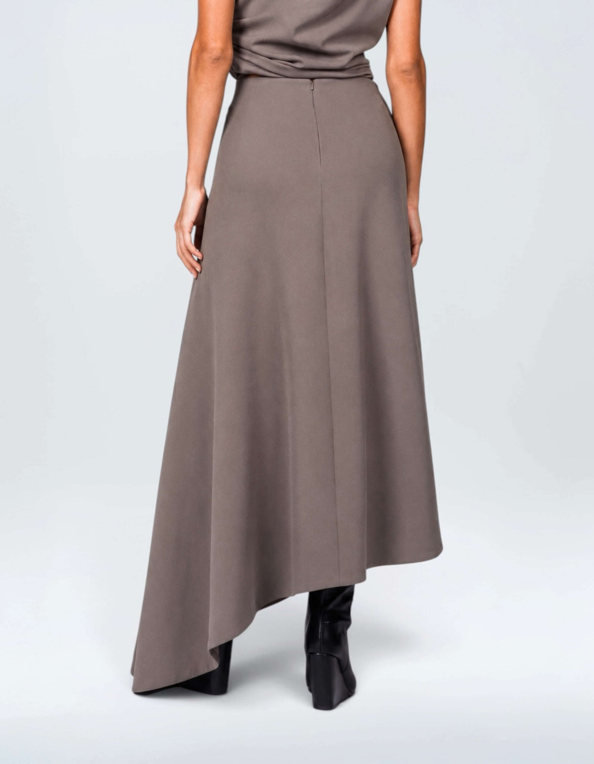 ASYMMETRIC DRAPE SKIRT