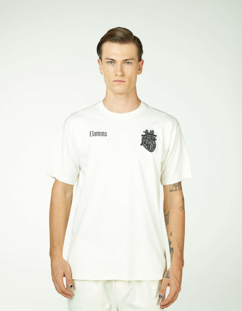 HEART EMBROIDERY T SHIRT