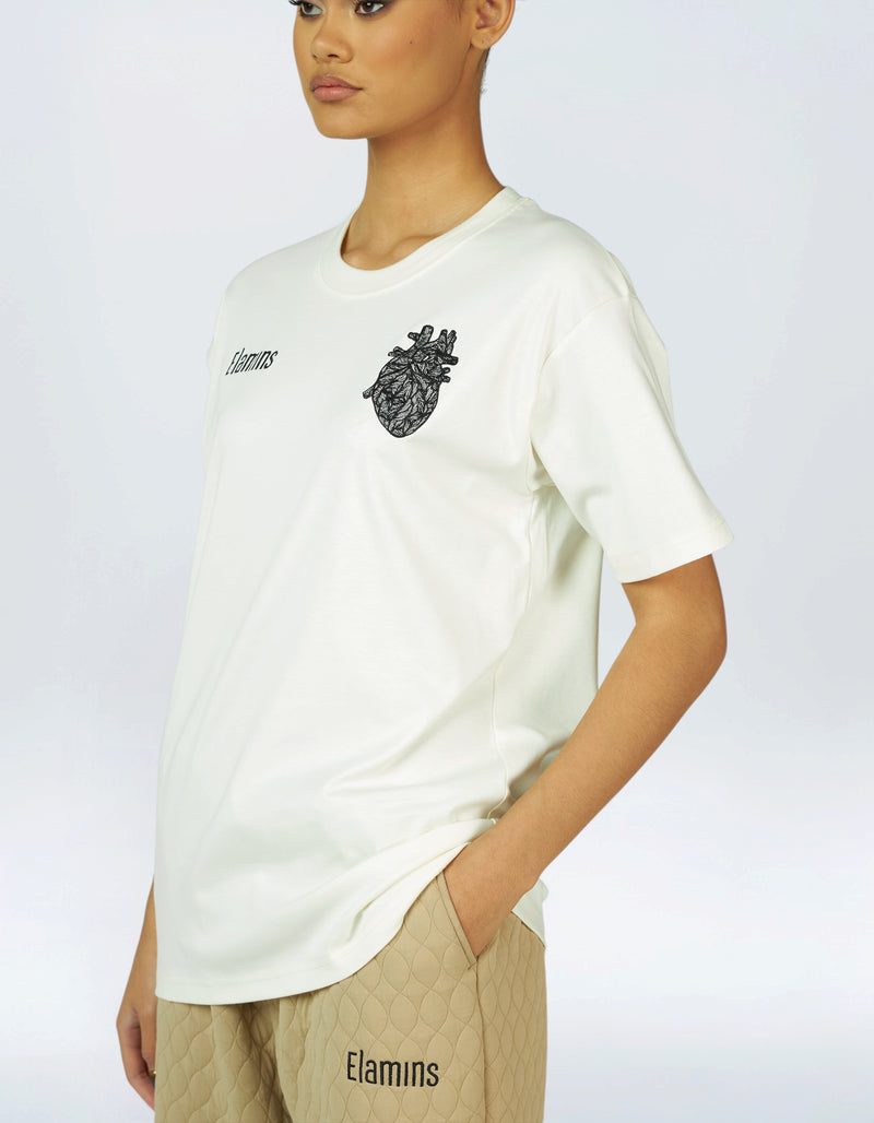 HEART EMBROIDERY T SHIRT