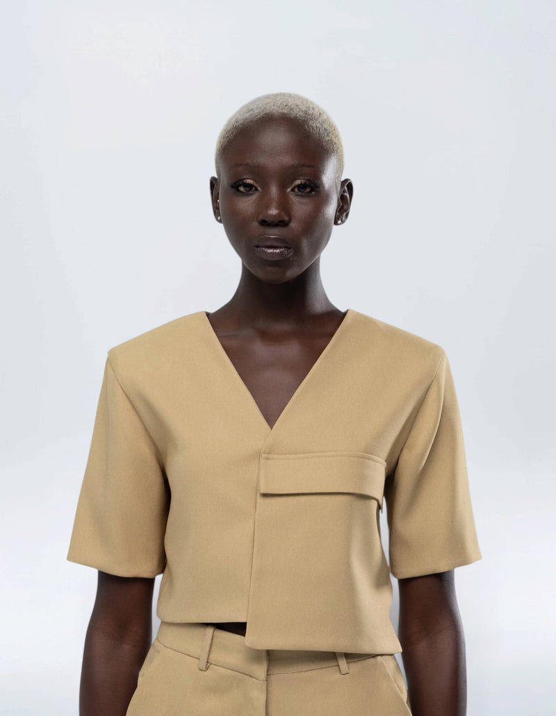 OVERSIZE POCKET CROP TOP