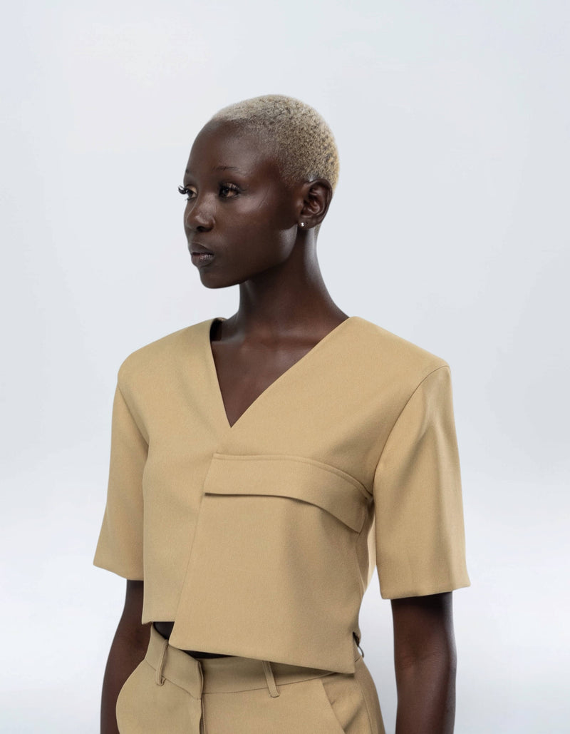 OVERSIZE POCKET CROP TOP