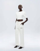 SHOULDER PAD CROP TOP