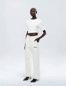 SHOULDER PAD CROP TOP