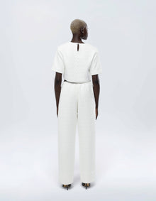 SHOULDER PAD CROP TOP