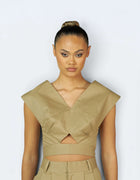 TRIANGLE CUT OUT CROP TOP