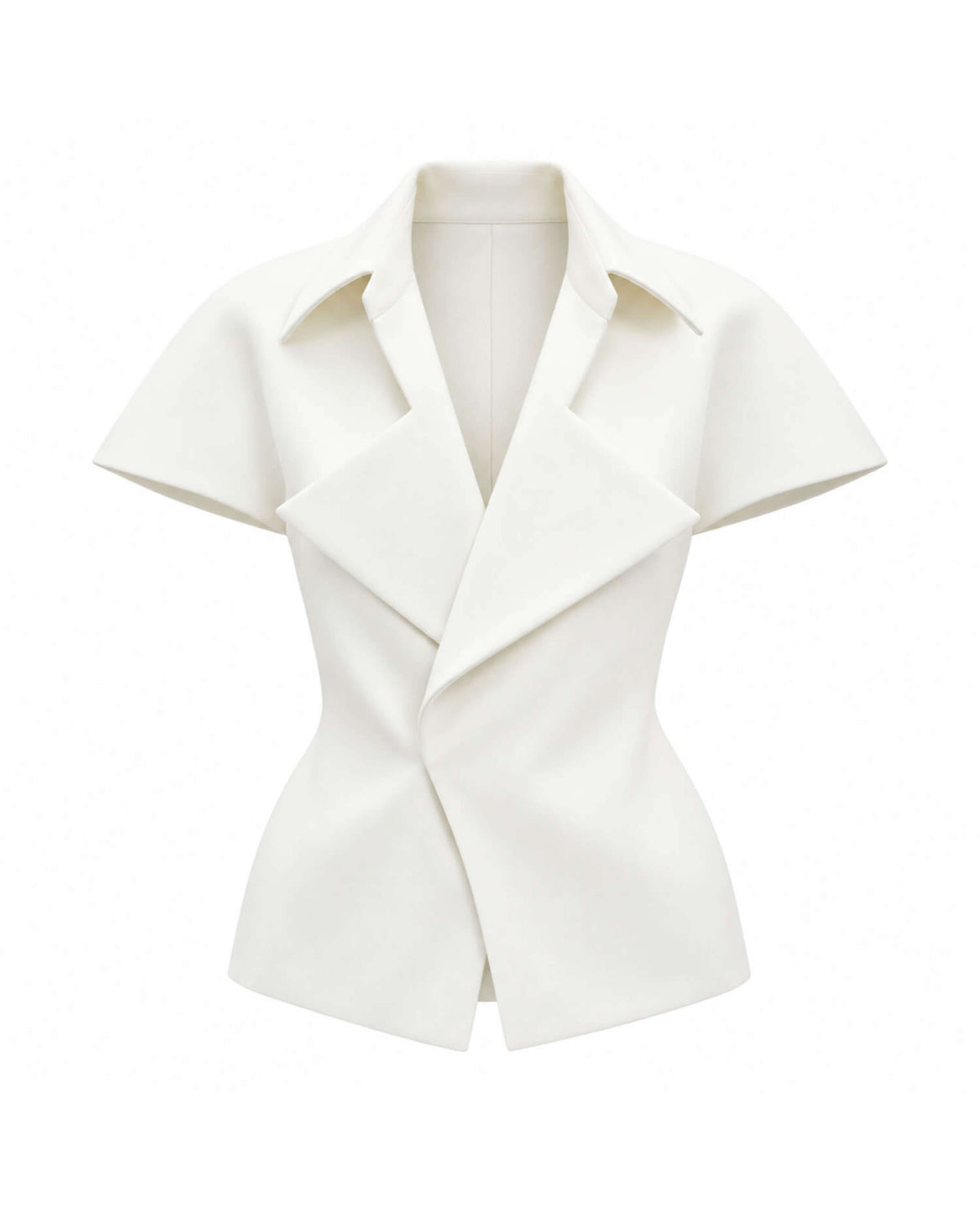 EXAGGERATED LAPEL TOP