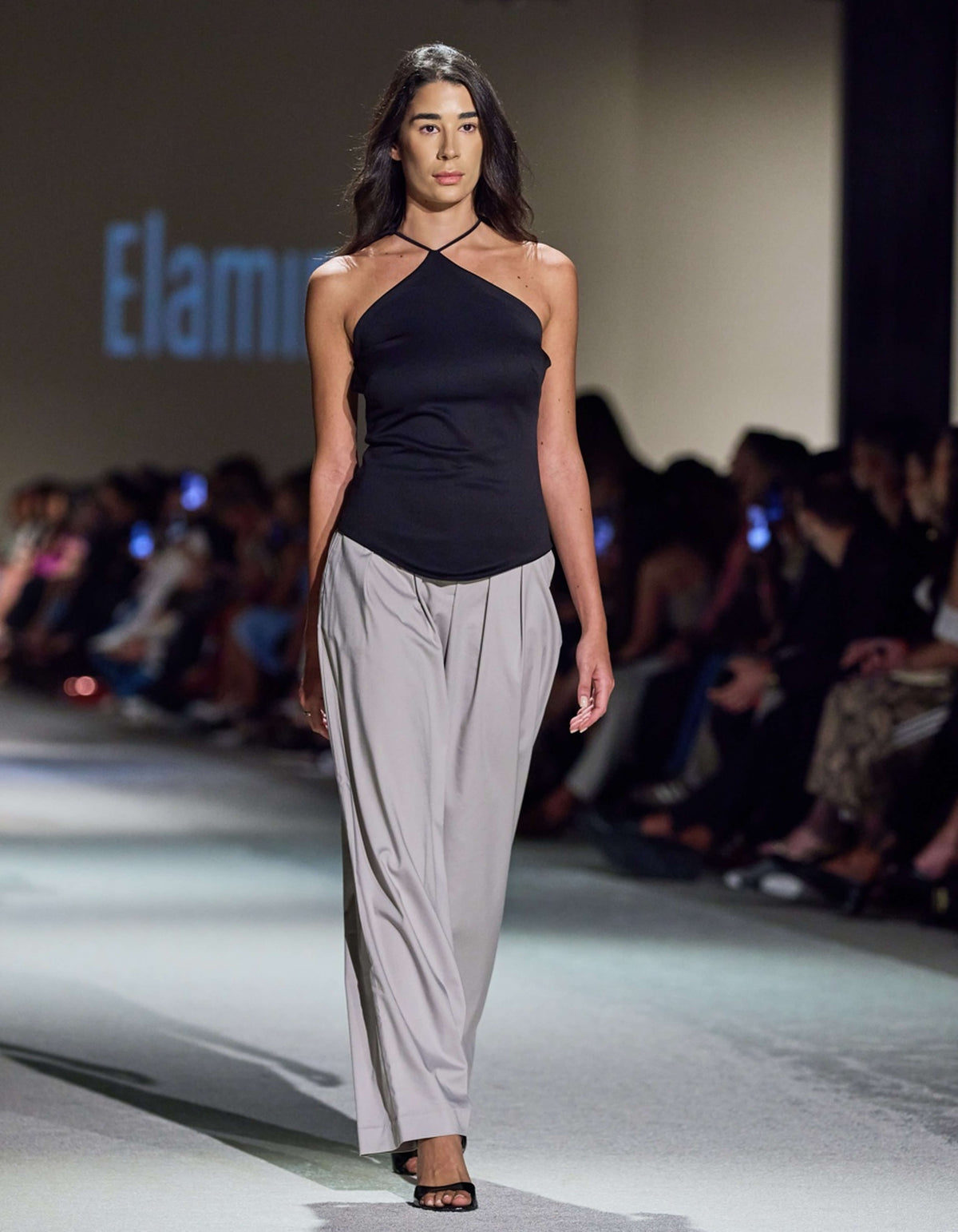 V HEM HALTER TOP