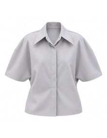 ROUNDED SLEEVE BUTTON UP SHIRT