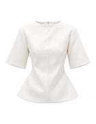 STRUCTURED HOURGLASS TOP WITH EXAGGERATED SLEEVE