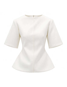 STRUCTURED HOURGLASS TOP WITH EXAGGERATED SLEEVE