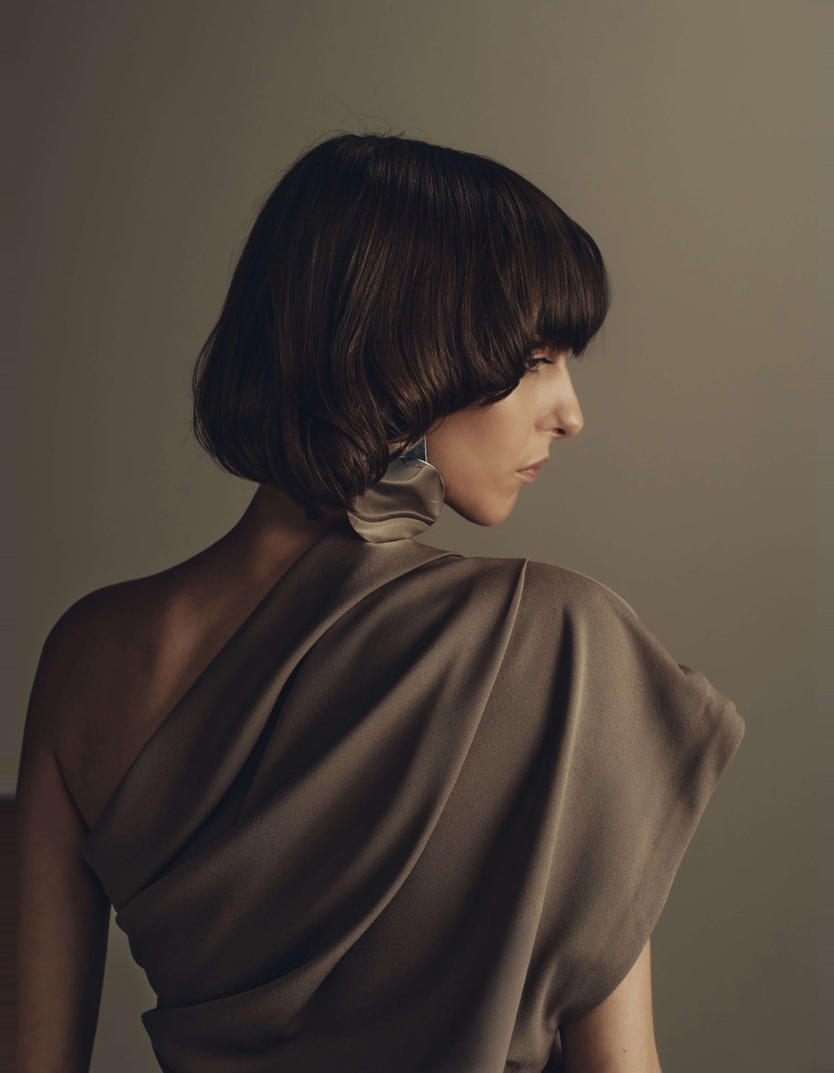ASYMMETRIC DRAPE TOP