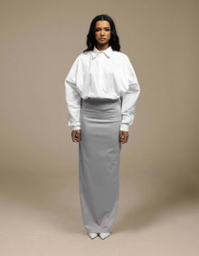 TOP CON COLLO A MANICHE OVERSIZE 