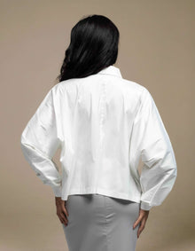 TOP CON COLLO A MANICHE OVERSIZE 