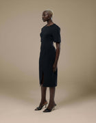 DROP SHOULDER MIDI DRESS