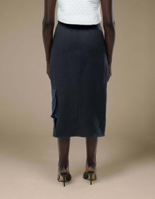 TWO TONE CARGO PENCIL SKIRT