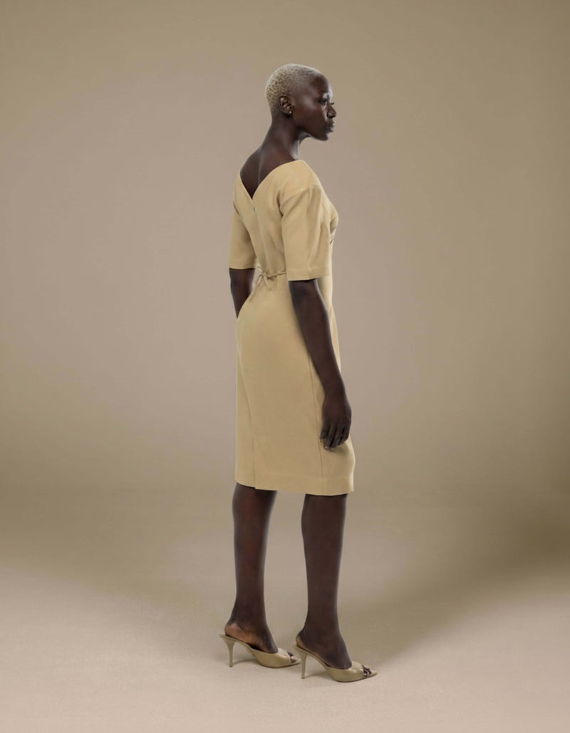 DROP SHOULDER MIDI DRESS