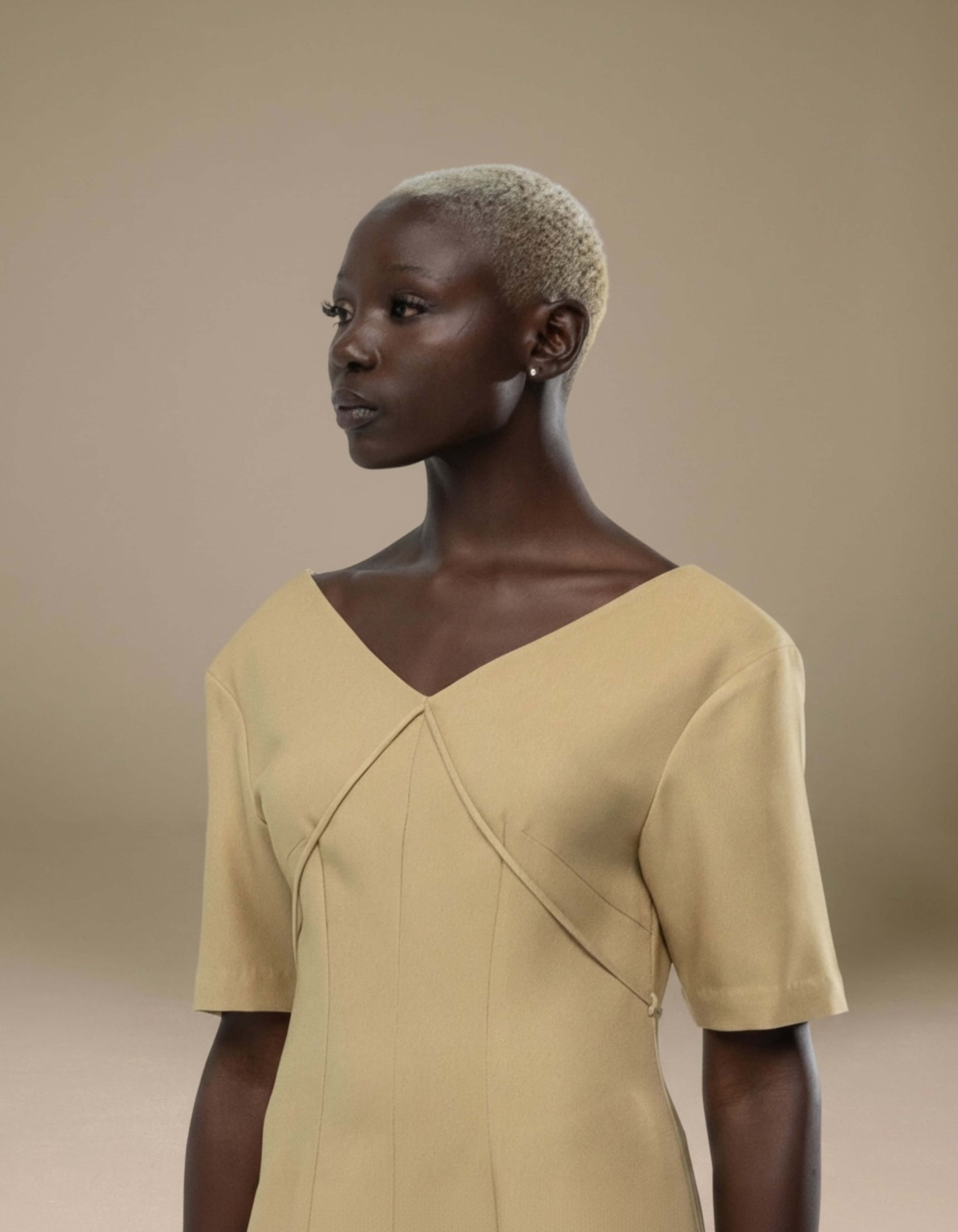 DROP SHOULDER MIDI DRESS