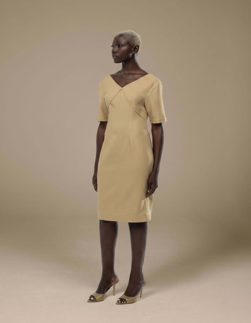 DROP SHOULDER MIDI DRESS