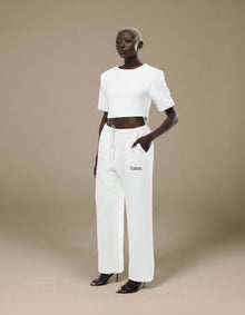 SHOULDER PAD CROP TOP