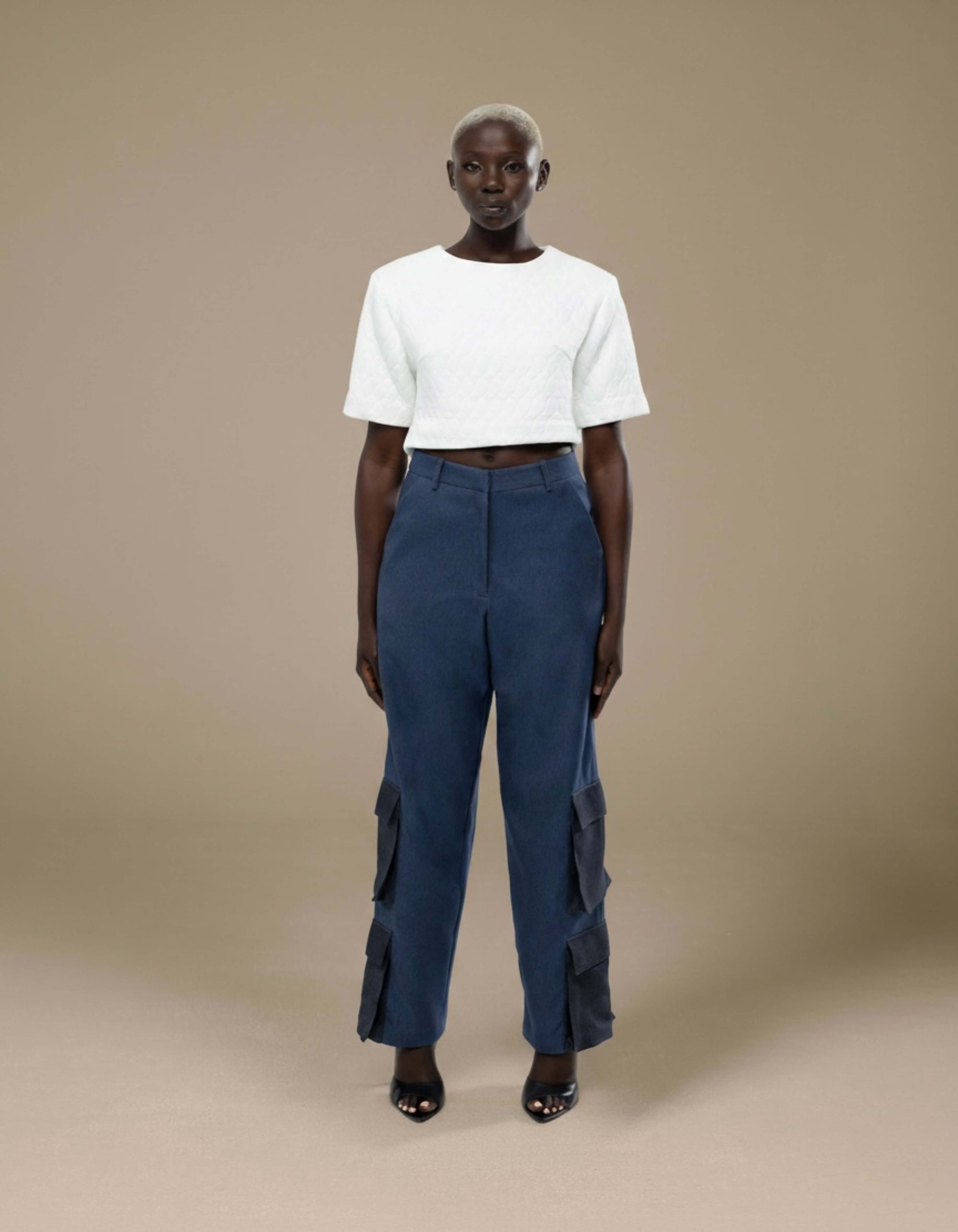 TWO TONE CARGO PANTS
