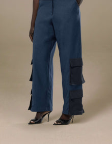 TWO TONE CARGO PANTS
