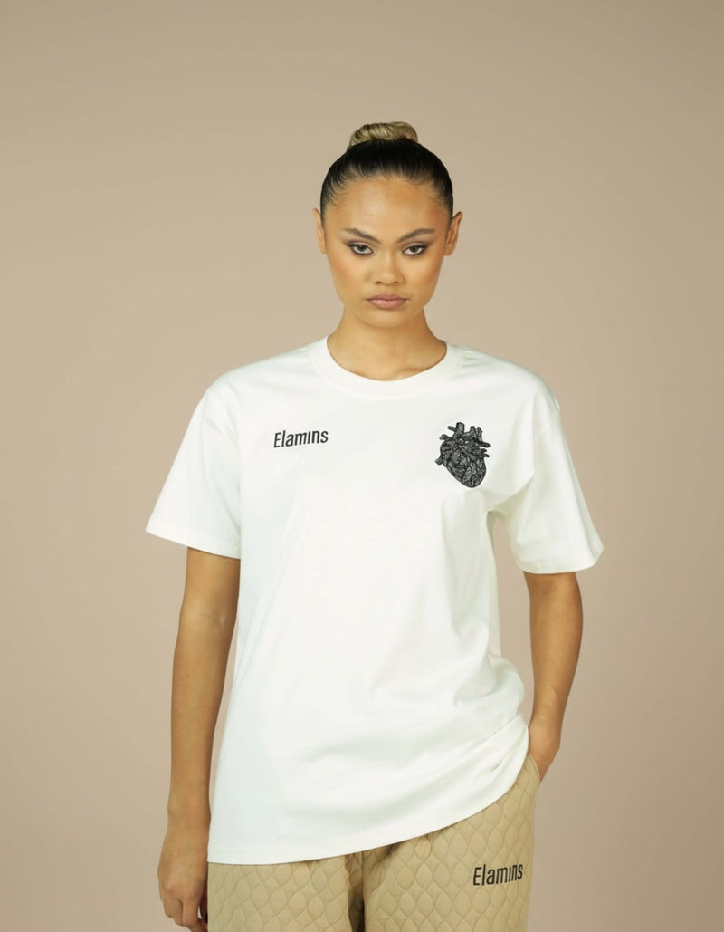 HEART EMBROIDERY T SHIRT