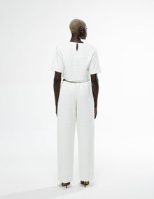 SHOULDER PAD CROP TOP